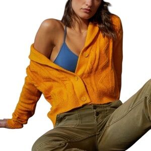 PILCRO x ANTHROPOLOGIE Cable Knit Cardigan Sweater